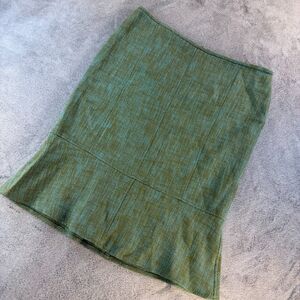 Vintage Y2K CHAKEN Skirt Women 8 Green Tweed Mermaid USA